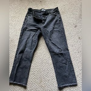 Loft high waisted crop skinny black jeans